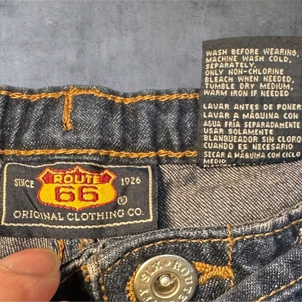 Route 66 Junior Denim Shorts Drawstring Elastic Waist‎ Cotton Size 9/10